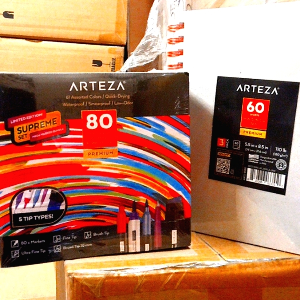 Both Mixed Media Pad, 5.5" x 8.5", 60 Sheets - Pack of 3 Ultimate marker's 80 ct